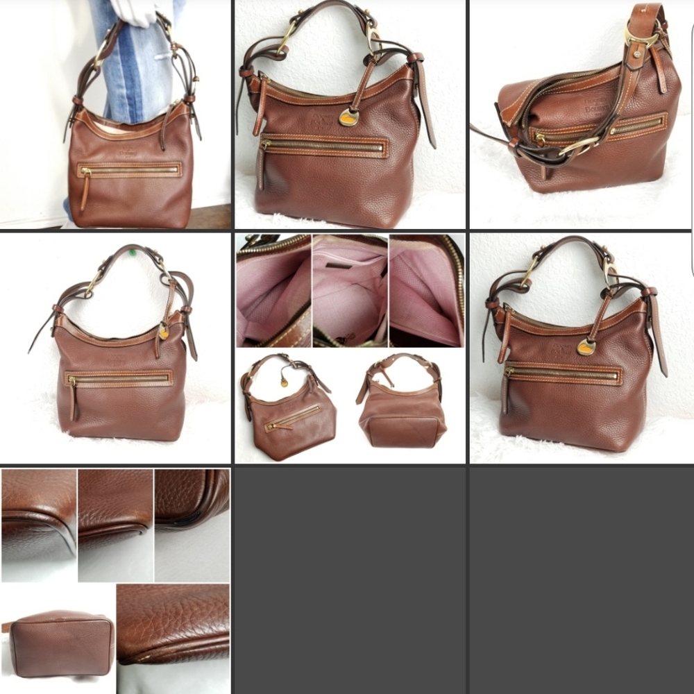 Dooney & Bourke Brown Pebbled Leather Hobo Bag - Picture 8 of 8